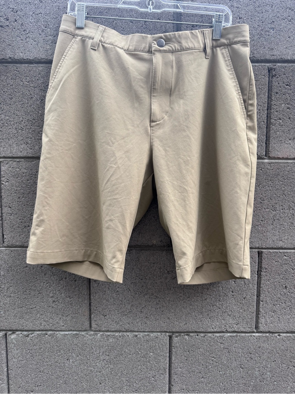 adidas primegreen Men's Khaki Flat Front Shorts